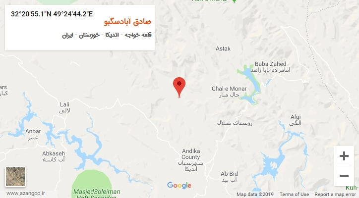 روستای صادق آبادسگبو بر روی نقشه