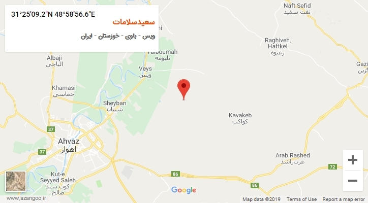 روستای سعیدسلامات بر روی نقشه
