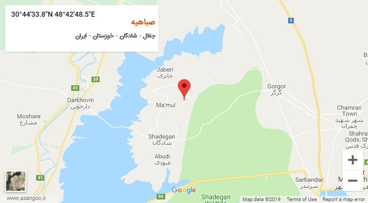روستای صباهیه بر روی نقشه