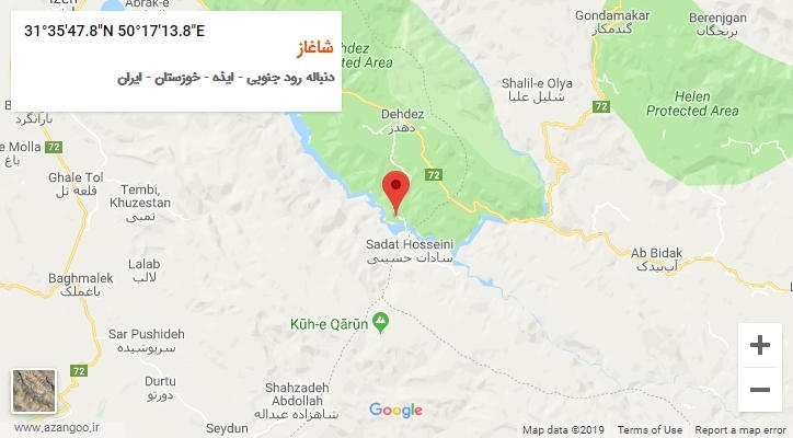 روستای شاغاز بر روی نقشه