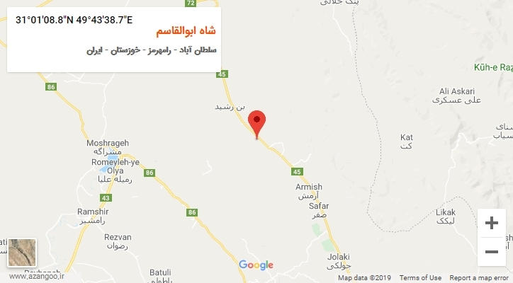 روستای شاه ابوالقاسم بر روی نقشه