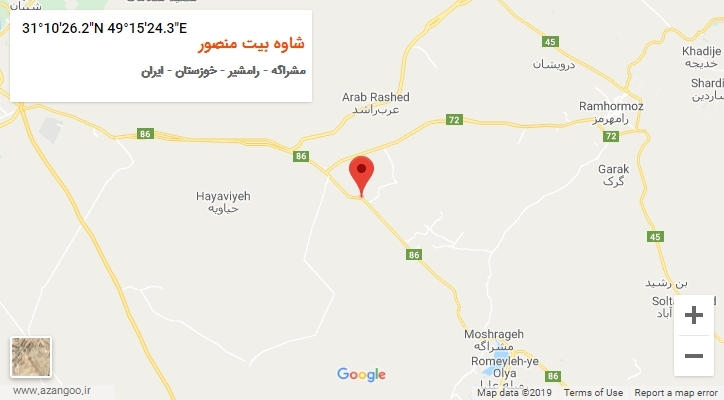 روستای شاوه بیت منصور بر روی نقشه