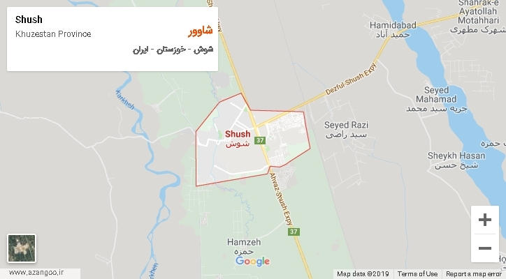 دهستان شاوور بر روی نقشه