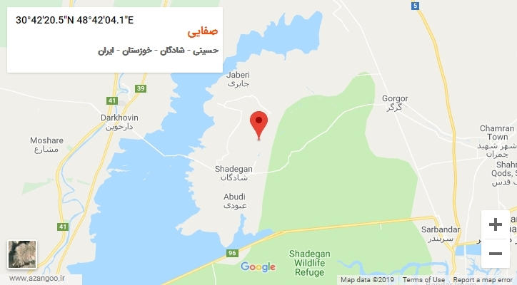 روستای صفایی بر روی نقشه