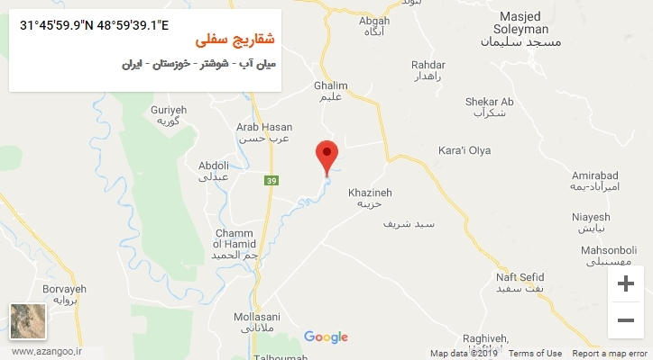 روستای شقاریج سفلی بر روی نقشه