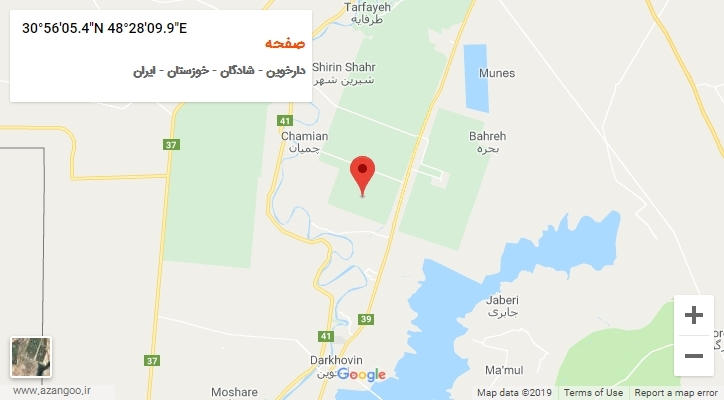 روستای صفحه بر روی نقشه