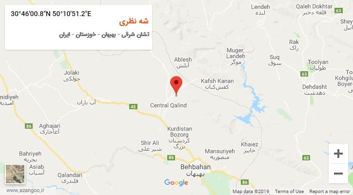 روستای شه نظری بر روی نقشه
