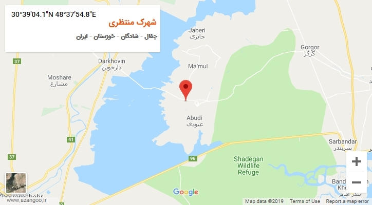 روستای شهرک منتظری بر روی نقشه