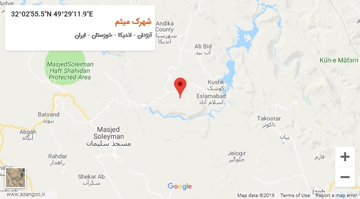 روستای شهرک میثم بر روی نقشه