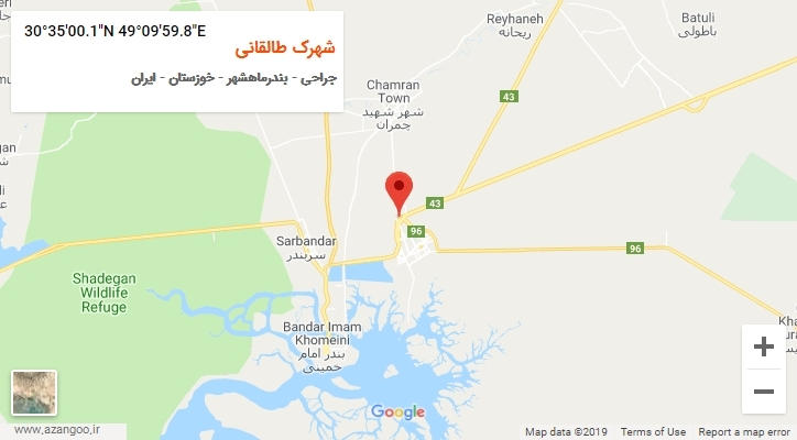 روستای شهرک طالقانی بر روی نقشه