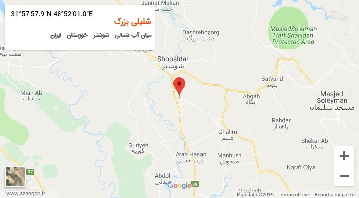 روستای شلیلی بزرگ بر روی نقشه