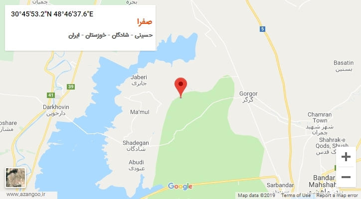 روستای صفرا بر روی نقشه