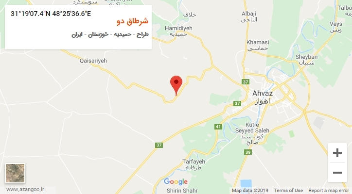 روستای شرطاق دو بر روی نقشه