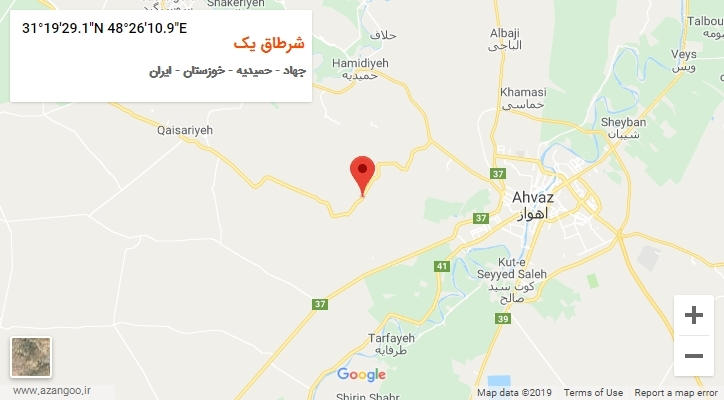 روستای شرطاق یک بر روی نقشه