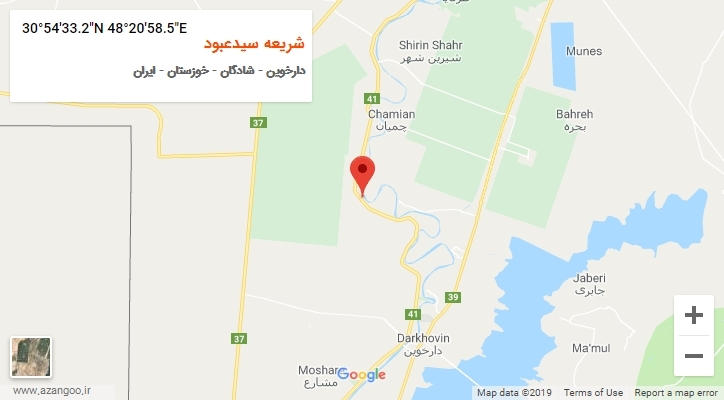 روستای شریعه سیدعبود بر روی نقشه