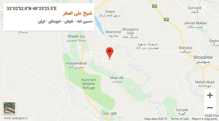 روستای شیخ علی اصغر بر روی نقشه