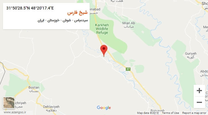 روستای شیخ فارس بر روی نقشه