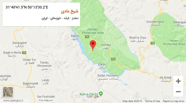 روستای شیخ مادی بر روی نقشه