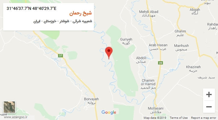 روستای شیخ رحمان بر روی نقشه
