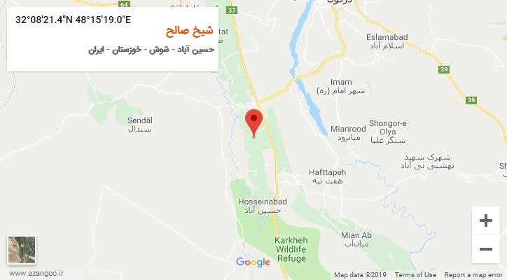 روستای شیخ صالح بر روی نقشه