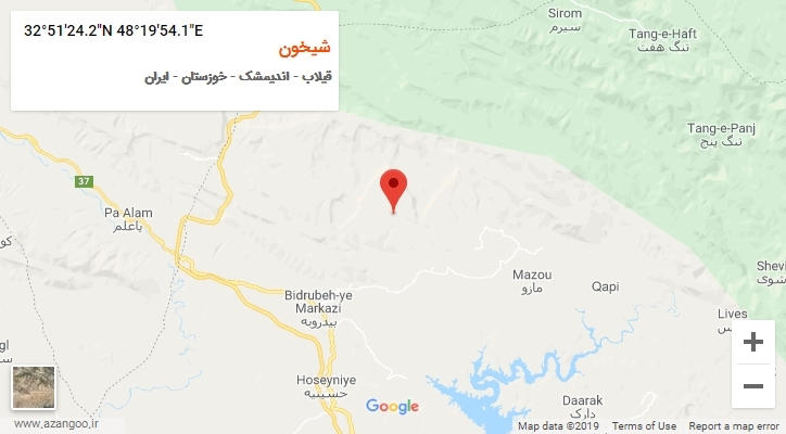 روستای شیخون بر روی نقشه