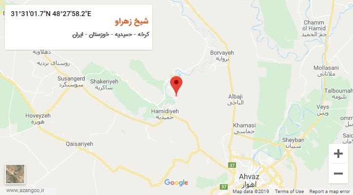 روستای شیخ زهراو بر روی نقشه