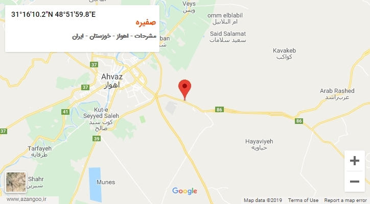 روستای صفیره بر روی نقشه