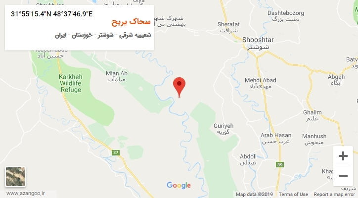 روستای سحاک یریح بر روی نقشه