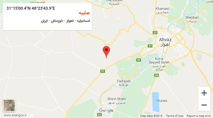 روستای صلبیه بر روی نقشه