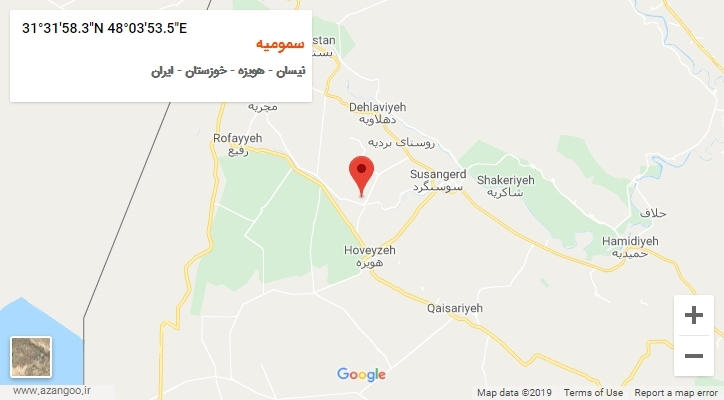 روستای سمومیه بر روی نقشه