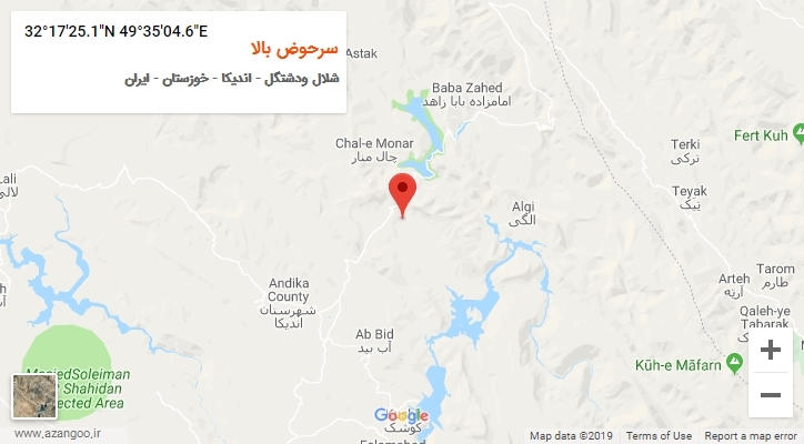 روستای سرحوض بالا بر روی نقشه
