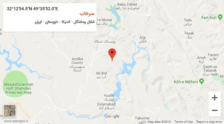 روستای سرخاب بر روی نقشه