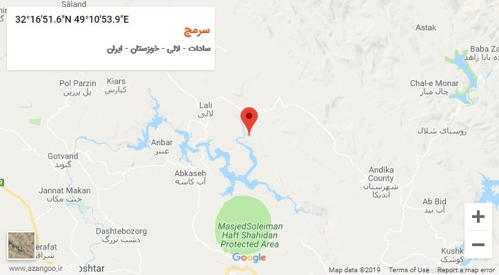 روستای سرمچ بر روی نقشه