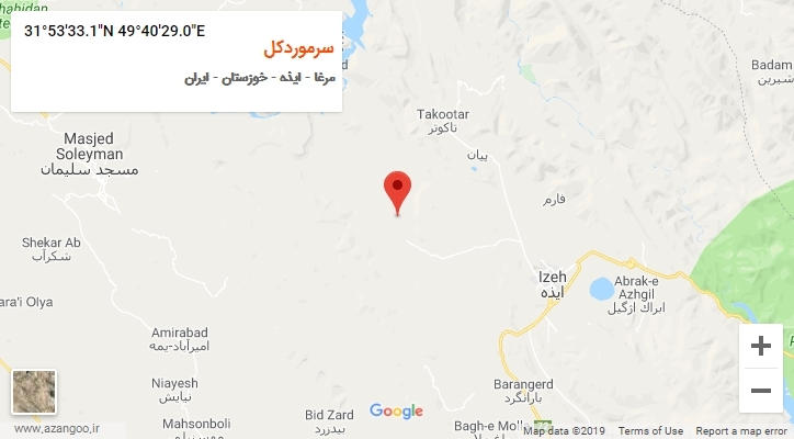 روستای سرموردکل بر روی نقشه
