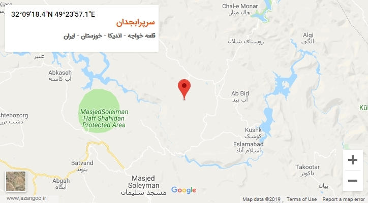 روستای سرپرابجدان بر روی نقشه