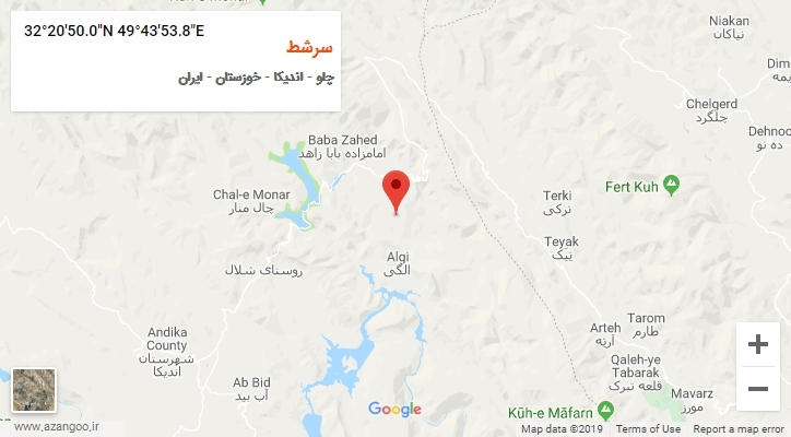 روستای سرشط بر روی نقشه