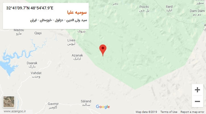 روستای سومیه علیا بر روی نقشه