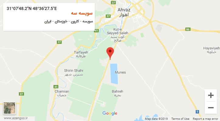 روستای سویسه سه بر روی نقشه