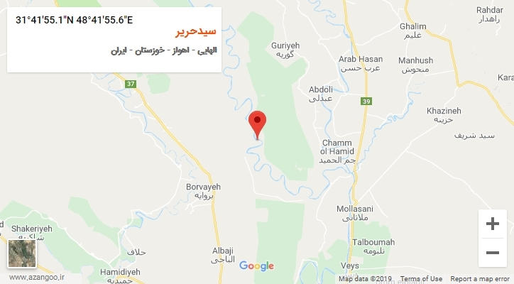 روستای سیدحریر بر روی نقشه