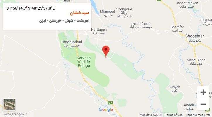 روستای سیدخشان بر روی نقشه