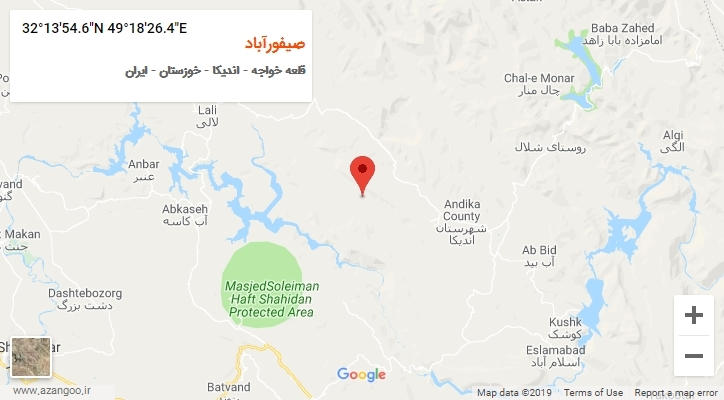 روستای صیفورآباد بر روی نقشه