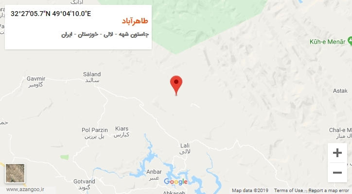 روستای طاهرآباد بر روی نقشه