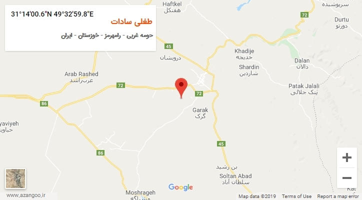 روستای طغلی سادات بر روی نقشه