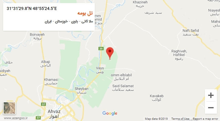 روستای تل بومه بر روی نقشه