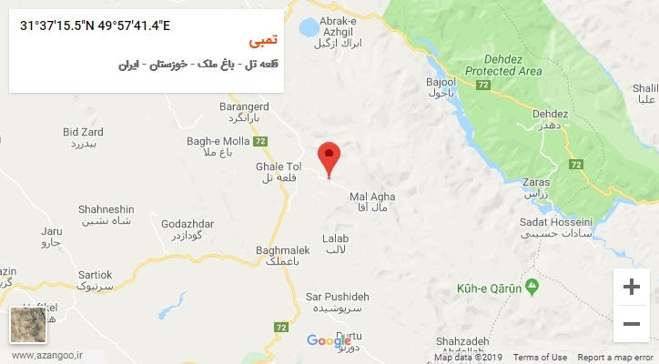 روستای تمبی بر روی نقشه