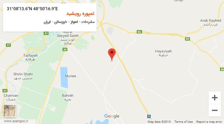 روستای تمپوره رویشید بر روی نقشه