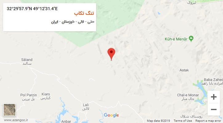 روستای تنگ تکاب بر روی نقشه