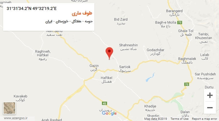 روستای طوف ماری بر روی نقشه