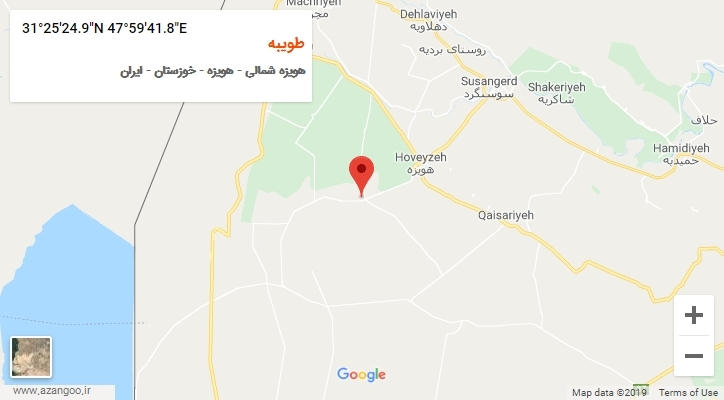 روستای طویبه بر روی نقشه