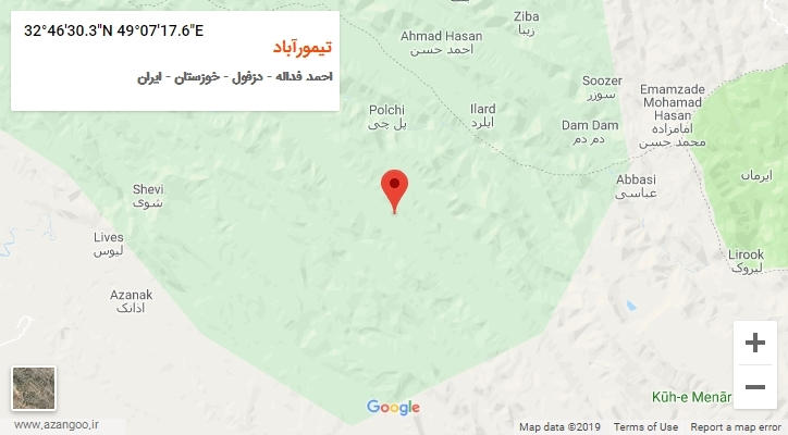 روستای تیمورآباد بر روی نقشه